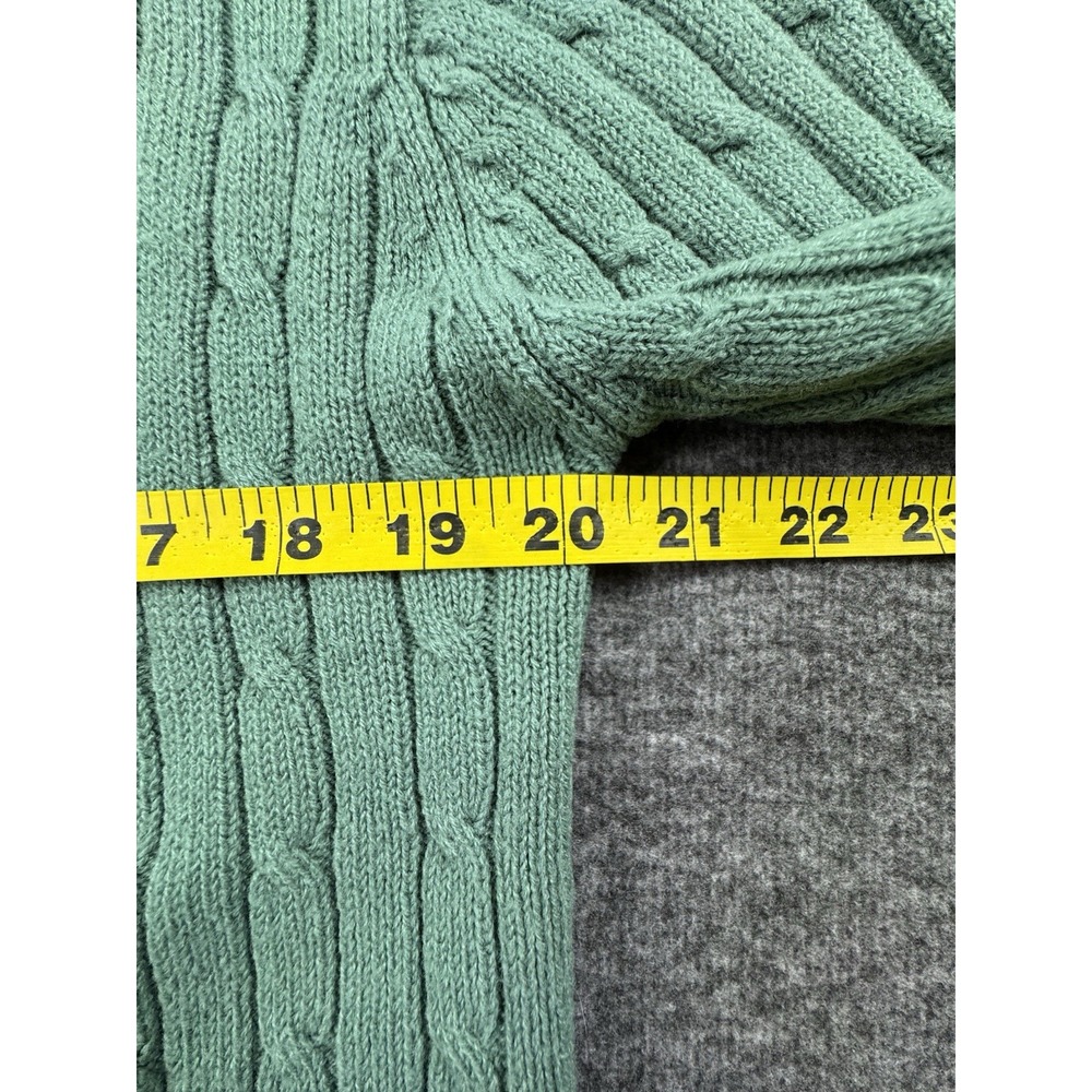 Vintage Sears Kings Road Grunge Light Green Button Knit Cardigan Size Medium - Picture 5 of 12